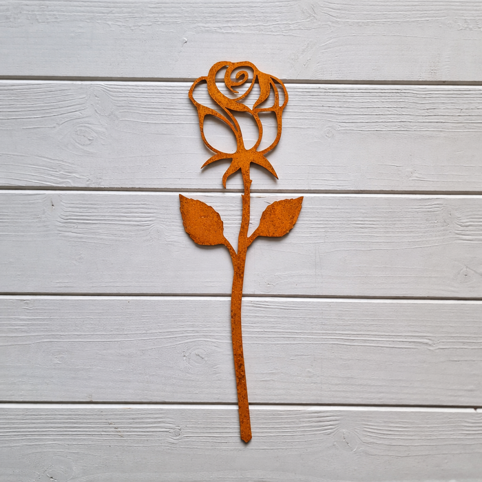 Rusty Rose Metal Stake