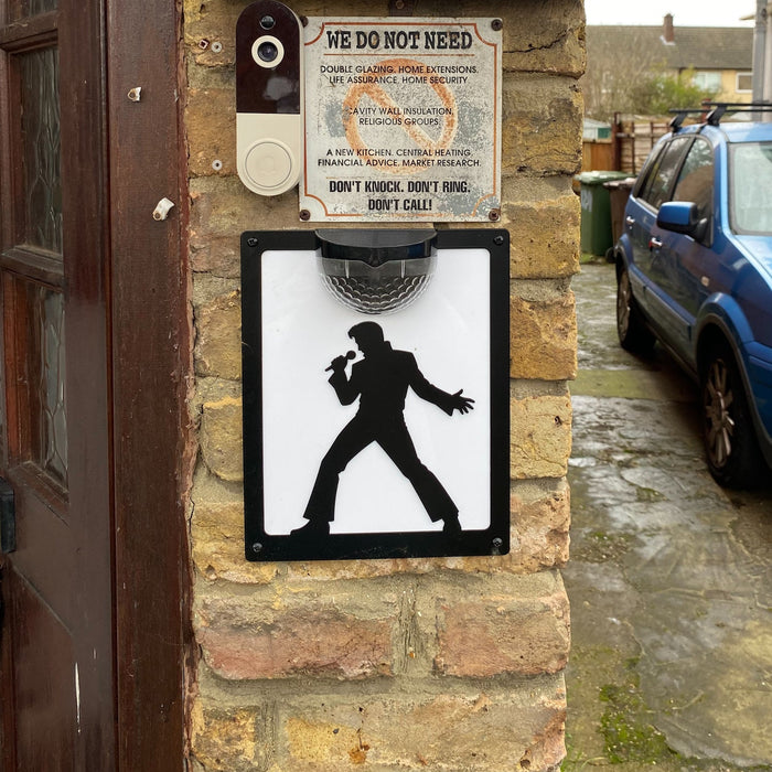 Limited Edition - Elvis Solar Light Wall Plaque (+ FREE White background)
