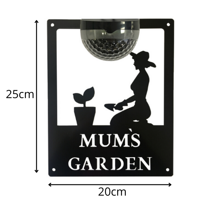 Mum's Garden Sign with Solar Powered Light