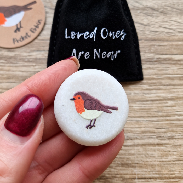 Pocket Robin Sentiment Stone