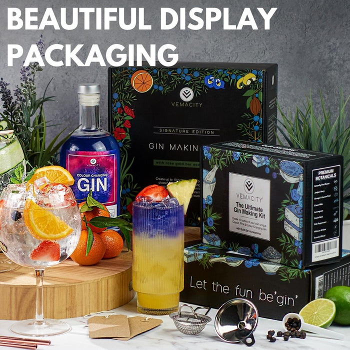 Gin Making Kit with Gold Accessories