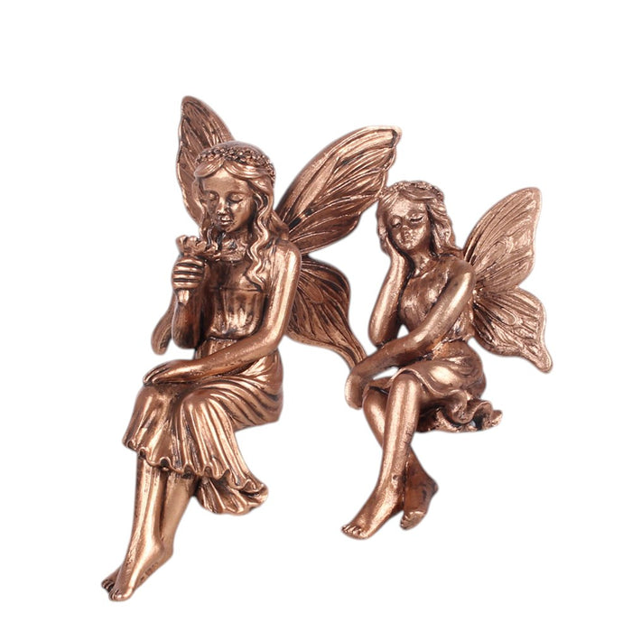 Set of 2 Fairy Shelf Sitter Ornaments