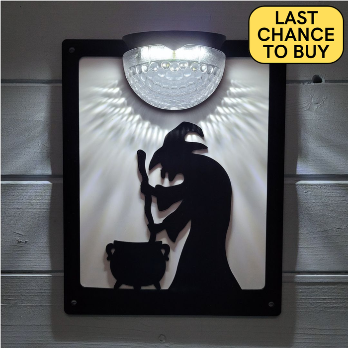 Wicked Witch Solar Light Wall Plaque