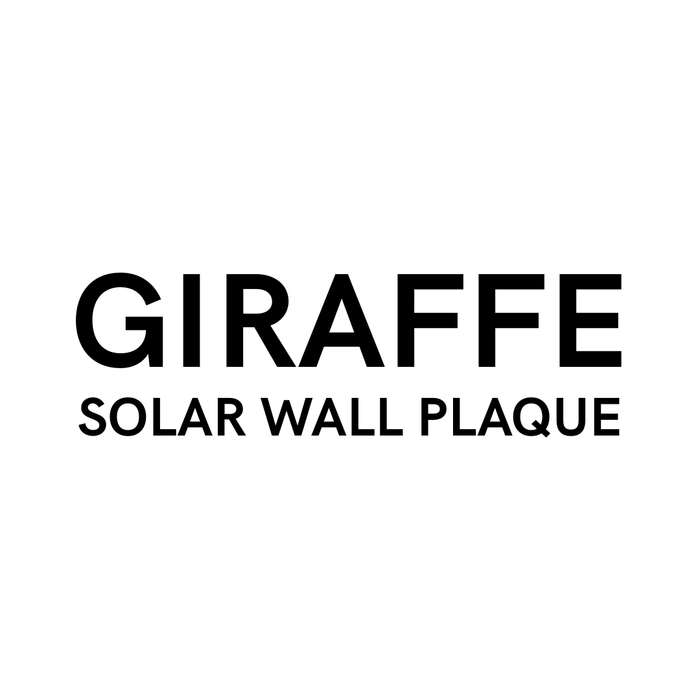 Giraffe Solar Wall Plaque - Register Your Interest