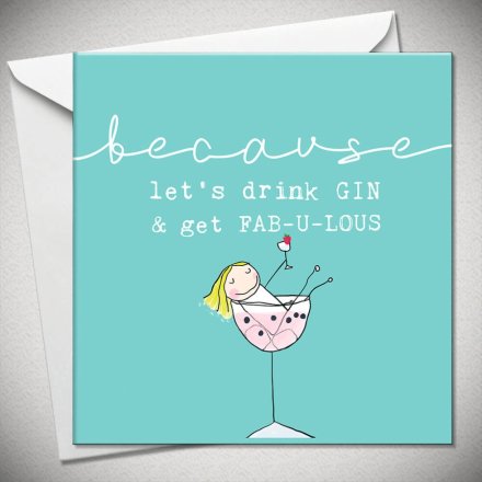 'Let's Drink Gin!' Birthday Card
