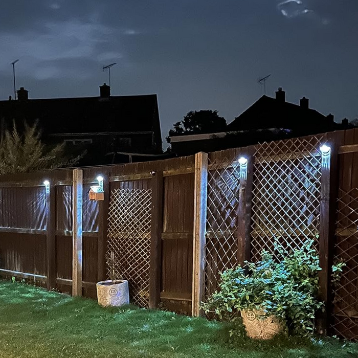 Set of 4 Premium Semi Circle Solar Lights - Garden Lights - UK Stock -  Perfect for Patio, Walls, Fences - Waterproof
