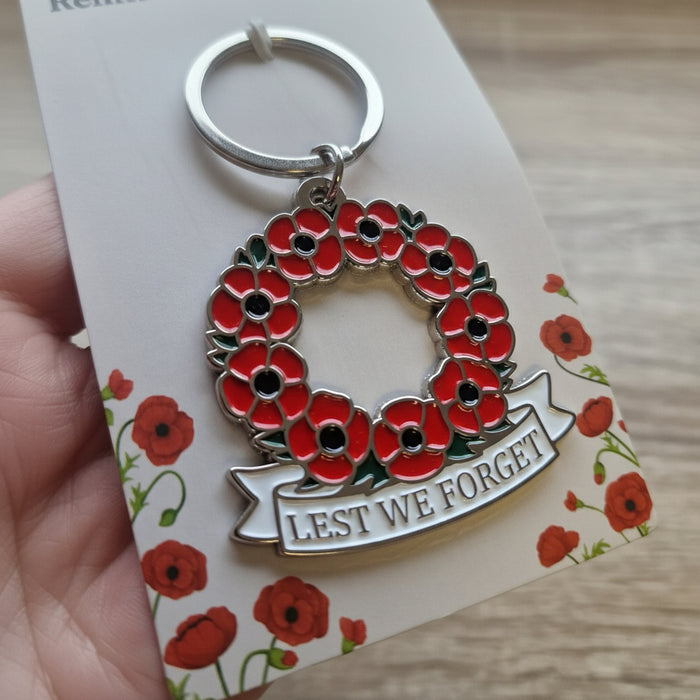 Poppy Wreath Keyring