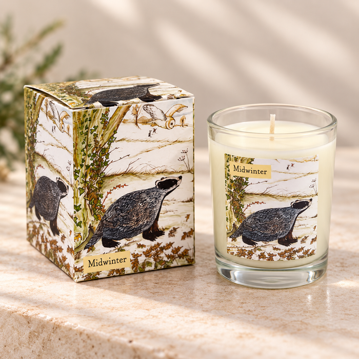 Small Scented Votive Candle - Midwinter - (Badger)