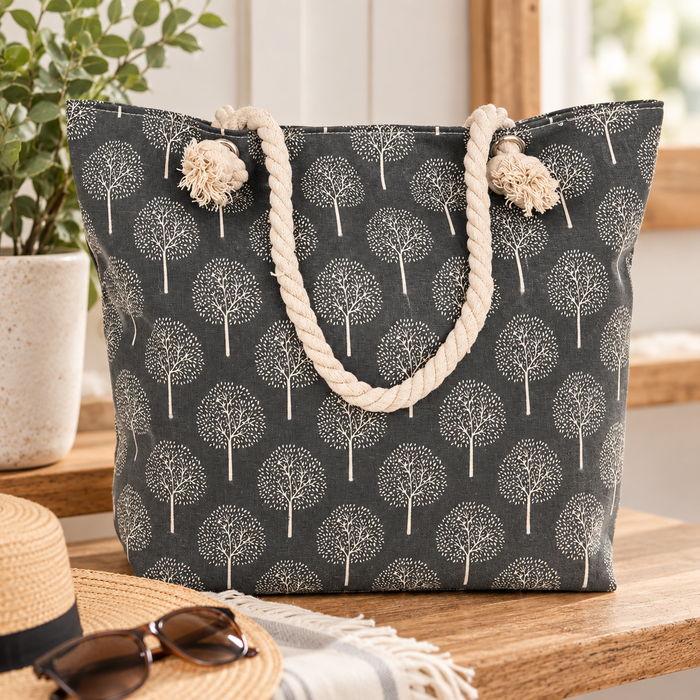 Tree of Life Tote Bag - grey