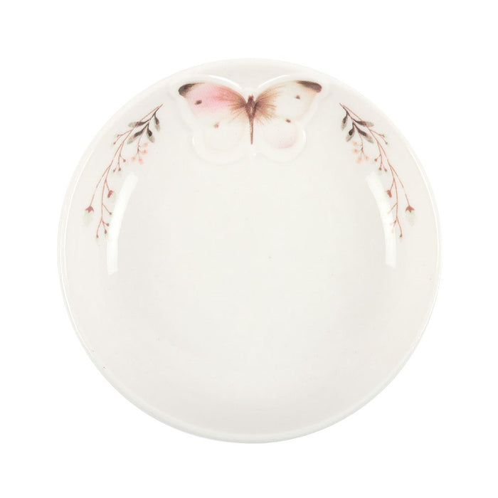 White Butterfly Trinket Dish