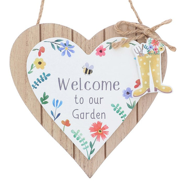 Welcome to our Garden Hanging Plaque