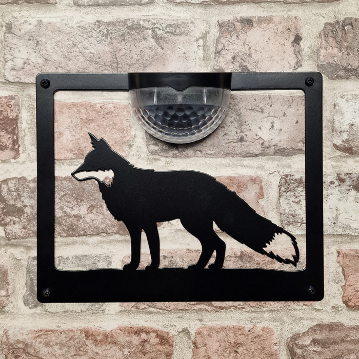 Fox Solar Light Wall Plaque