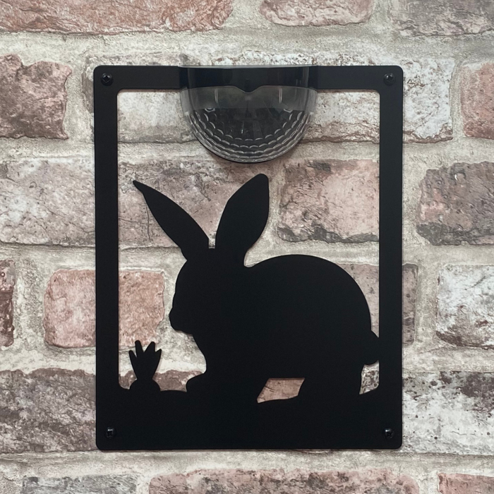 Rabbit Solar Light Wall Plaque
