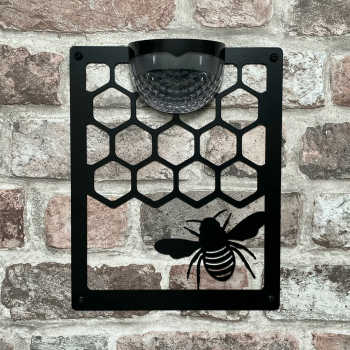 Bee hive Solar Light Wall Plaque