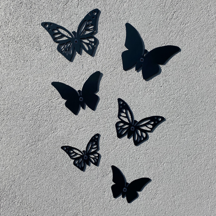 Set of 6 Butterflies- Wall Art