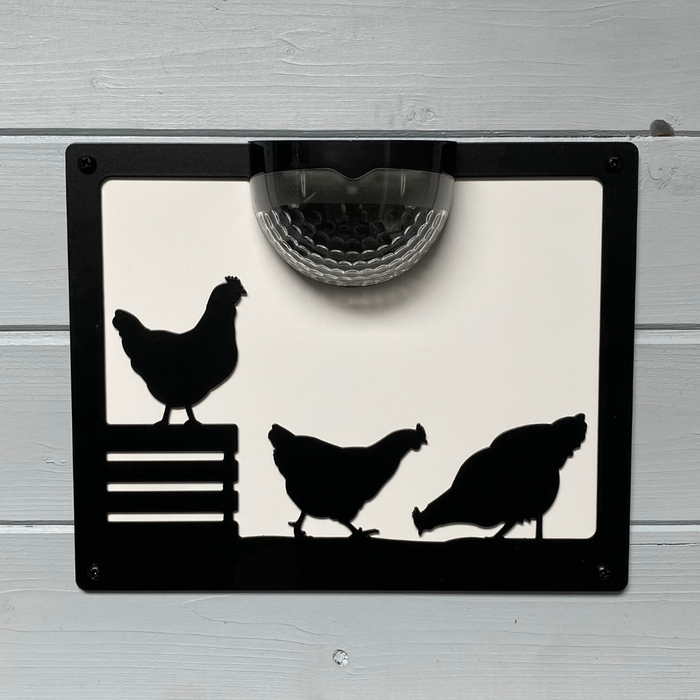 Chicken Solar Light Wall Plaque