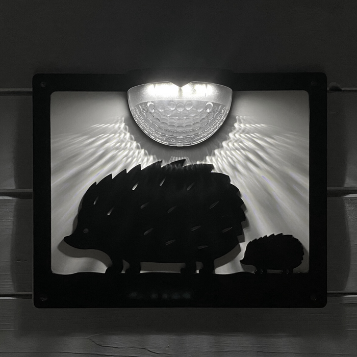 Hedgehog Solar Powered Wall Plaque
