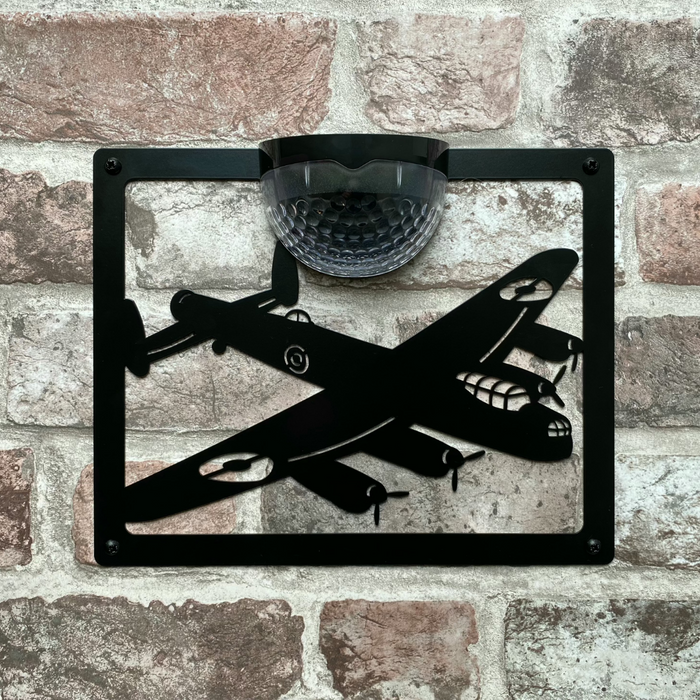 Lancaster Bomber Solar Light Wall Plaque