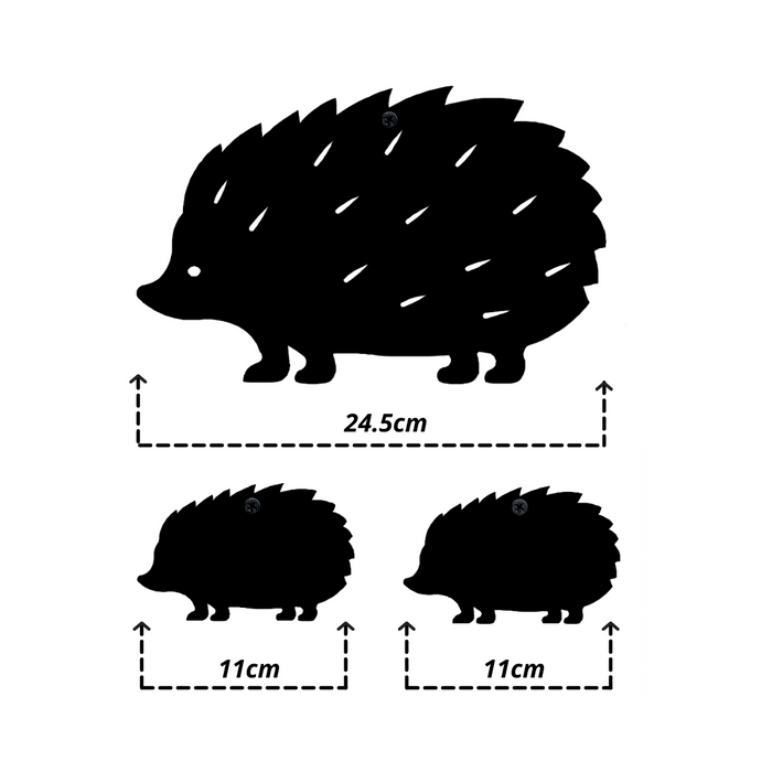 Hedgehog and Hoglets - Set of 3 Wall Art