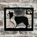 Border Collie Dog Solar Light Wall Plaque on Brick Background - Garden Gift - Flory's Online