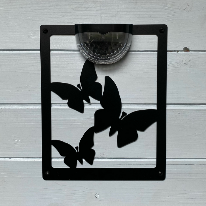 Butterfly Solar Light Wall Plaque