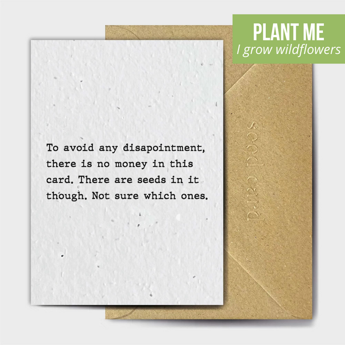 Plantable Funny Celebration Seeded Card