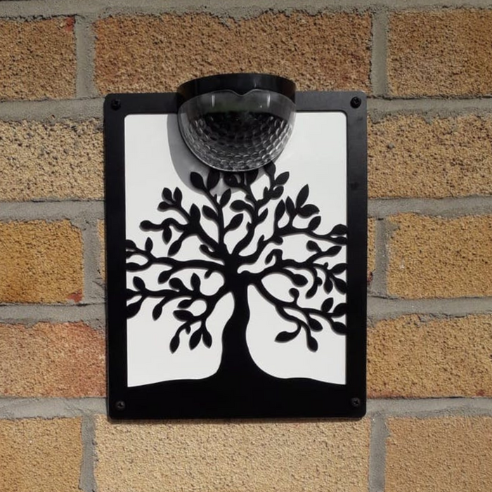 Tree of Life Solar Light Wall Plaque