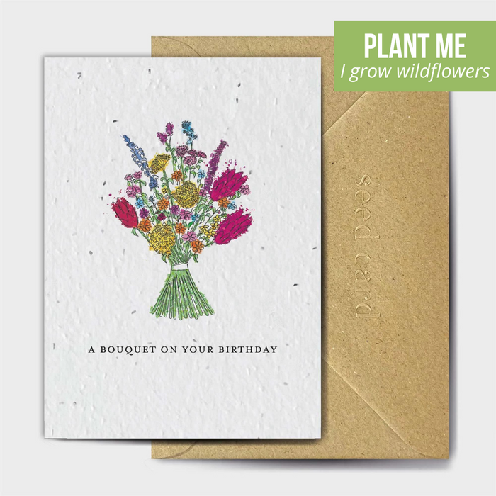 Plantable Birthday Bouquet Seeded Card