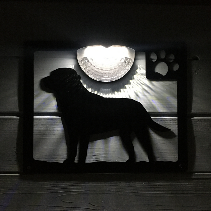 Labrador Dog Solar Light Wall Plaque