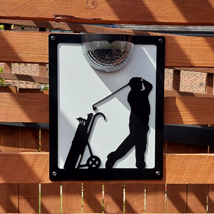 Golfer Solar Light Wall Plaque