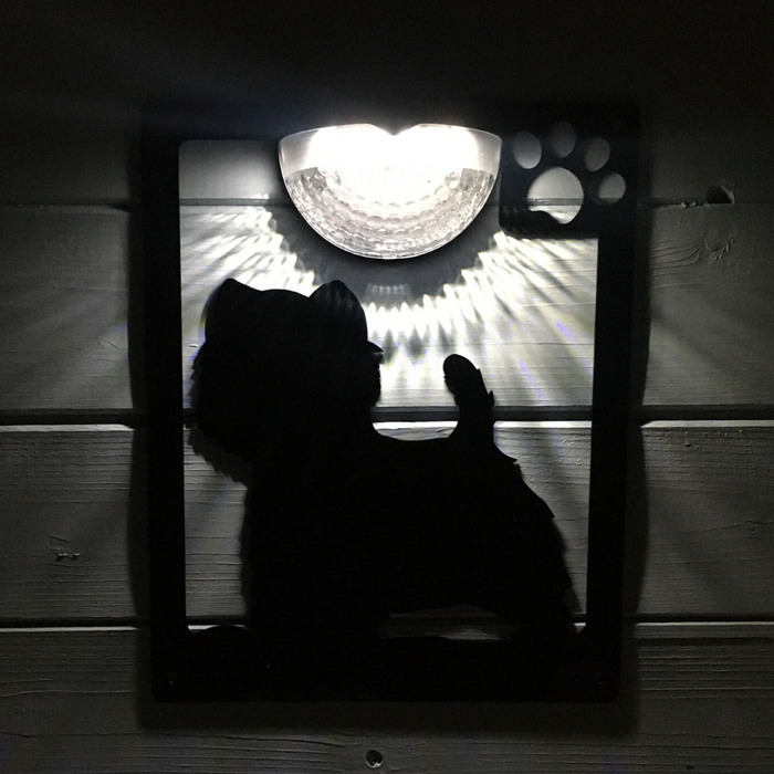 Westie Dog Solar Light Wall Plaque