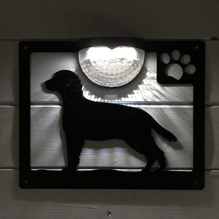 Springer Spaniel Dog Solar Light Wall Plaque