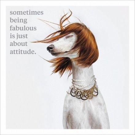 Being Fabulous Dog Greetings Card
