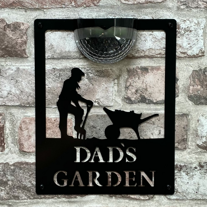 Dad's Garden Sign with Solar Powered Light