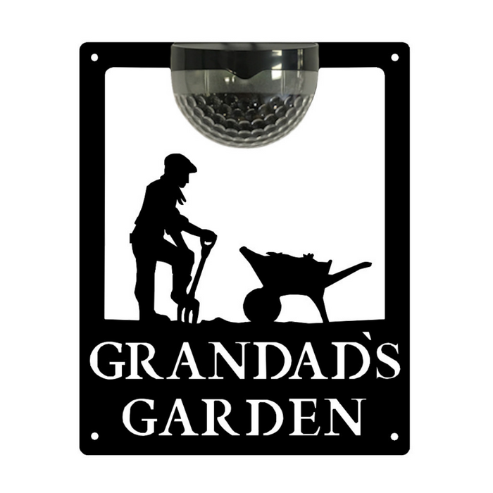 Grandad's Garden Sign with Solar Powered Light
