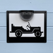Jeep Wall Plaque with Solar Light with white background