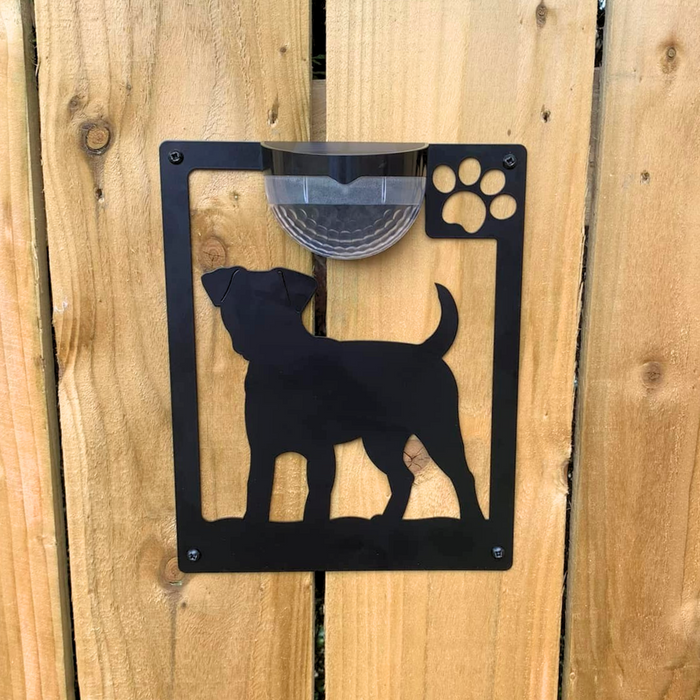 Jack Russell Dog Solar Light Wall Plaque