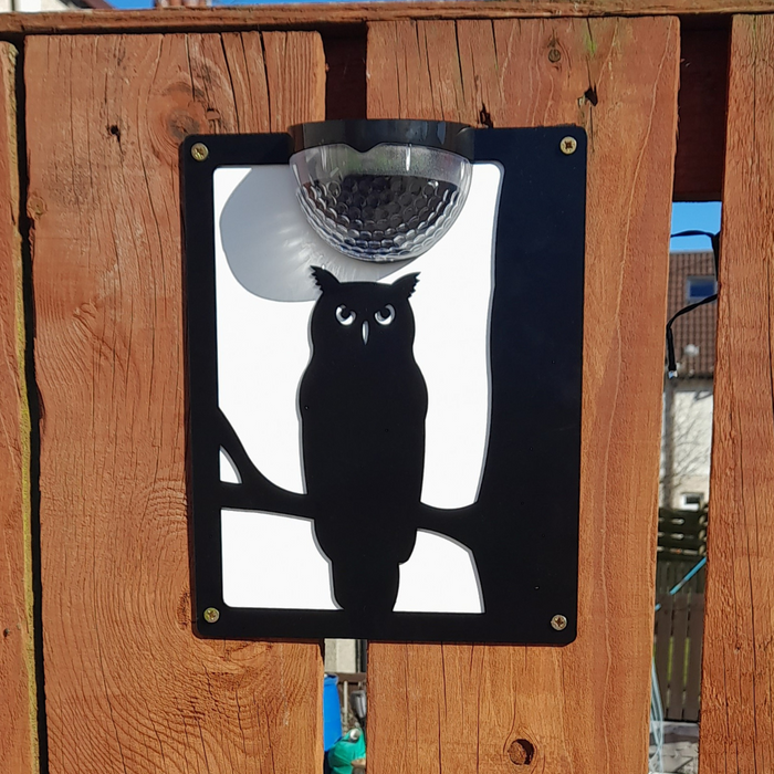 Owl Solar Light Wall Plaque