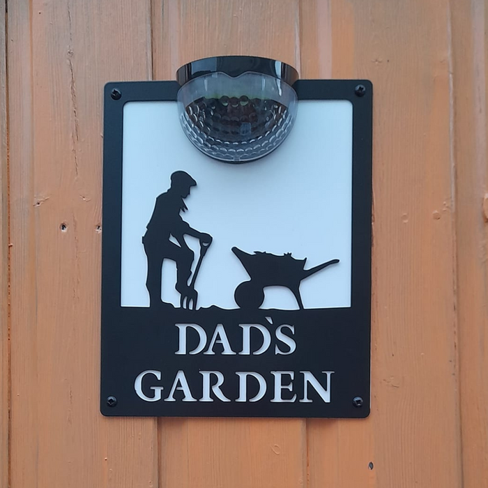 Dad's Garden Sign with Solar Powered Light