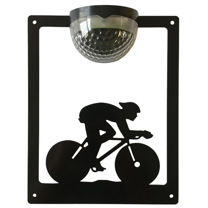 Cyclist Solar Light Wall Plaque - Flory's Online