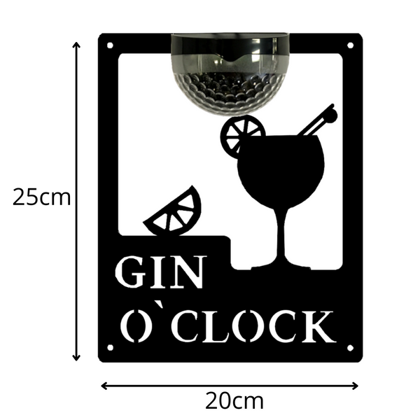 Gin O'Clock Sign with Solar Powered Light – Flory's Online
