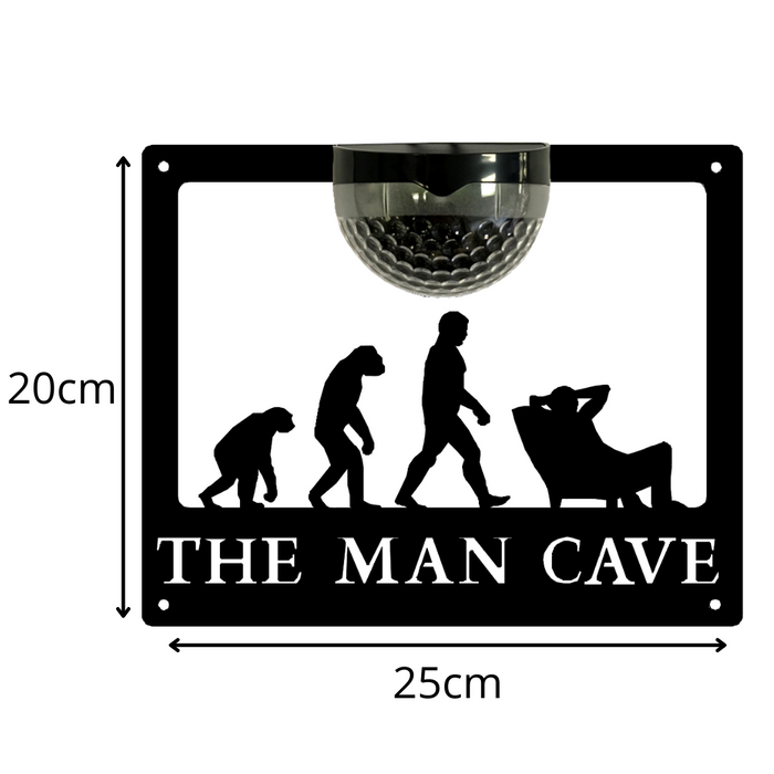 The Man Cave Sign with Solar Powered Light