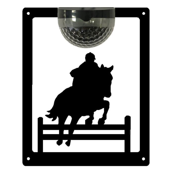 Horse Show Jumper Solar Light Wall Plaque - Flory's Online