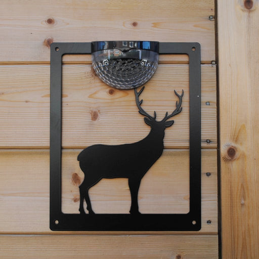 Standing Stag Solar Light Wall Plaque - Flory's Online