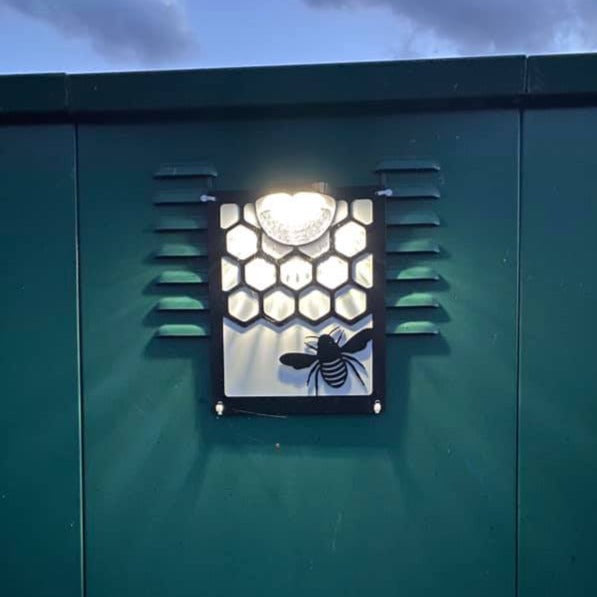 Bee hive Solar Light Wall Plaque