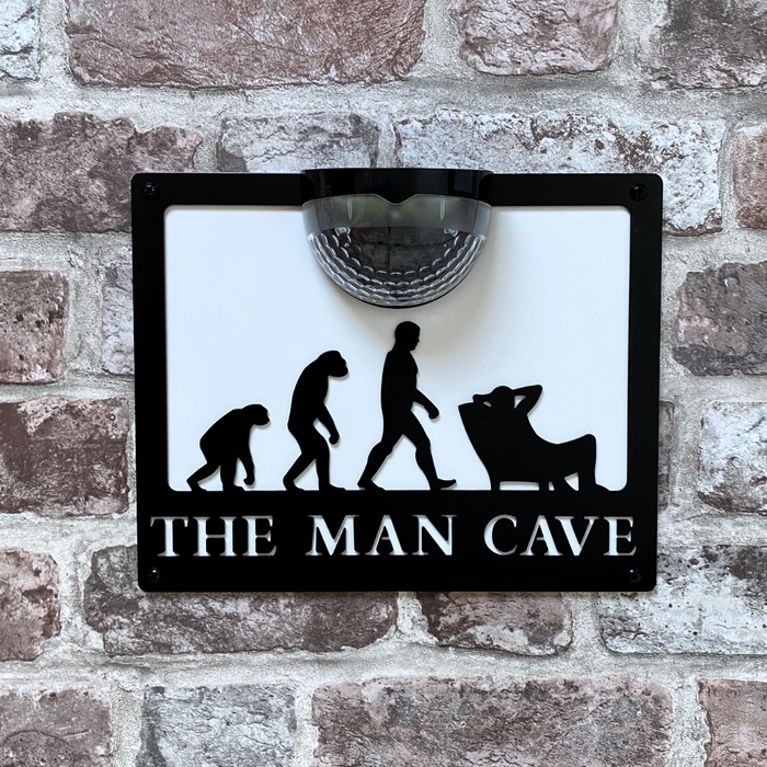 The Man Cave Sign with Solar Powered Light